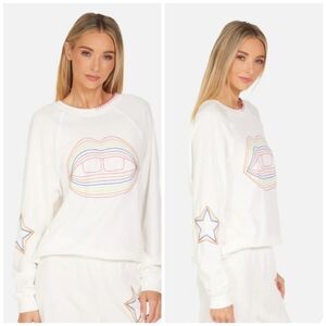 Lauren Moshi Embroidered Lip Anela sweatshirt